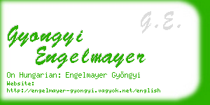 gyongyi engelmayer business card
