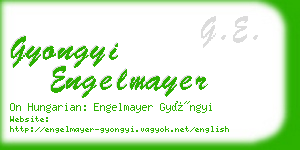 gyongyi engelmayer business card